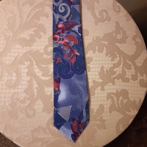 Manhattan Blue, Red & Gray Neck Tie